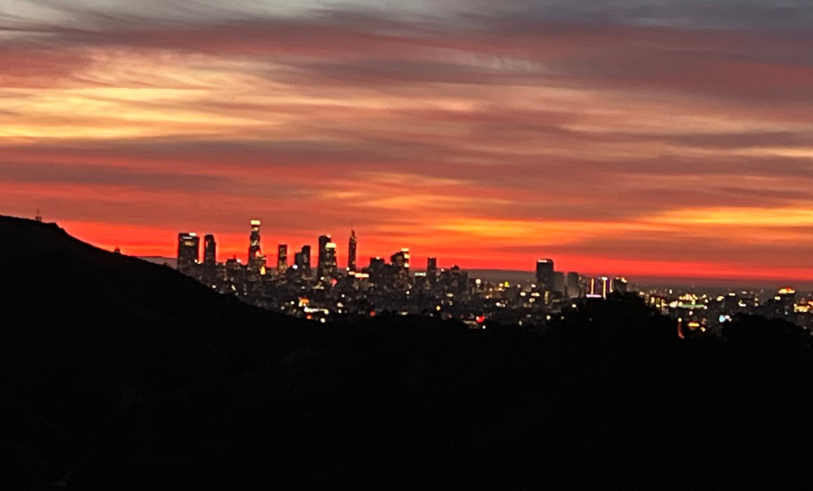 gorgeous Los Angeles sunset. Fire sky.