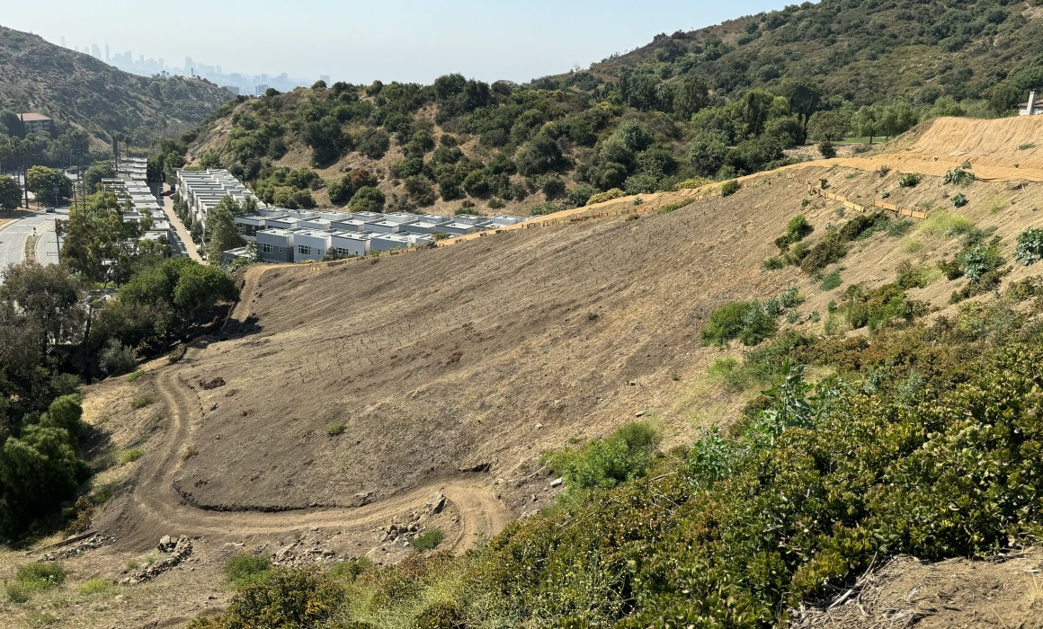 Fantastic Mulholland Estate mountain under the Hollywood Sign in Los Angeles. UTV path.