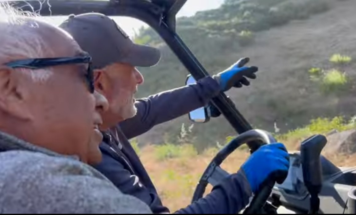 Nana exploring the terrain with Jules, nervous but excited.